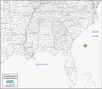 Download Digital Maps Southeast States Region